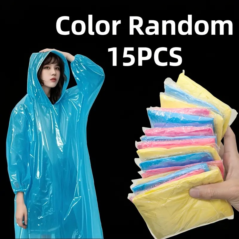 เสื้อกันฝนแบบใช้แล้วทิ้งสำหรับ - Emergency Poncho Rain บทวิจารณ์และราคา