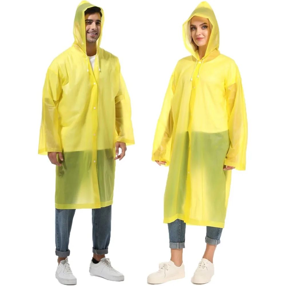  1/2 ชิ้นเสื้อกันฝนแบบใช้ซ้ำไ - Emergency Poncho Rain บทวิจารณ์และราคา